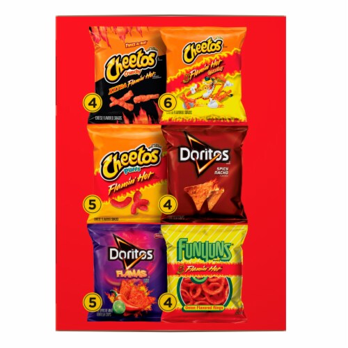 Frito-Lay® Fiery Mix Snacks & Chips Variety Pack Perspective: top