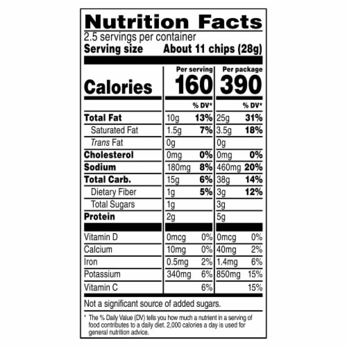 Ruffles® Cheddar and Sour Cream Potato Chips Perspective: top