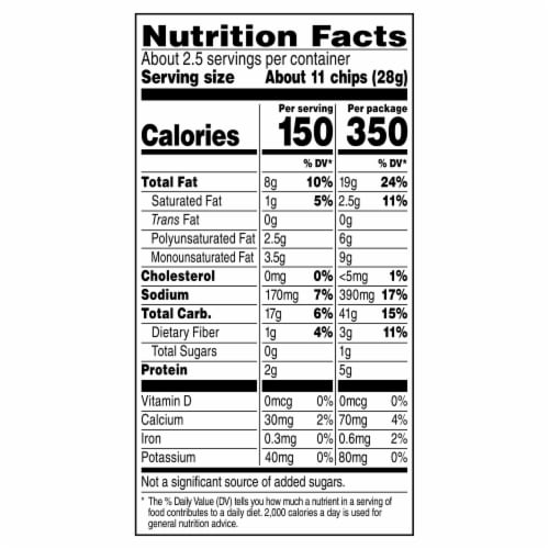 Doritos® Simply Organic White Cheddar Flavored Tortilla Chips Perspective: top