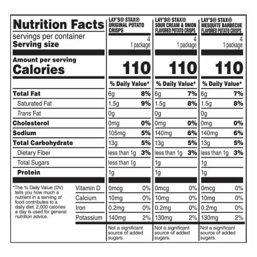 Lay's Stax Potato Crisps Variety Pack Perspective: top