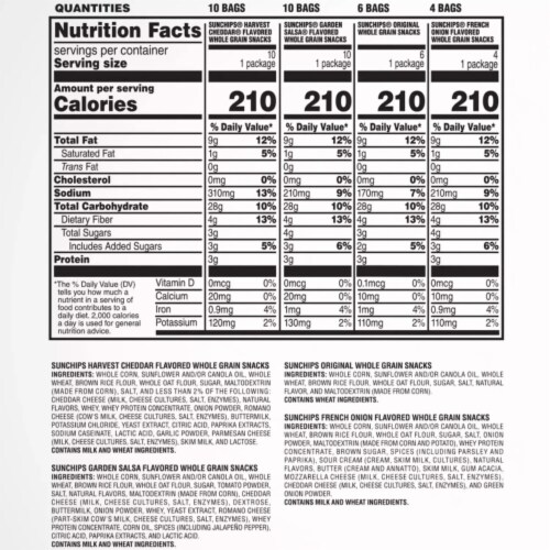 SunChips Mix Variety Pack (30 Count) Perspective: top