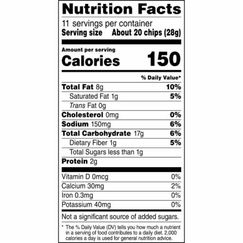 Tostitos® Hint of Guacamole Flavored Tortilla Chips Perspective: top