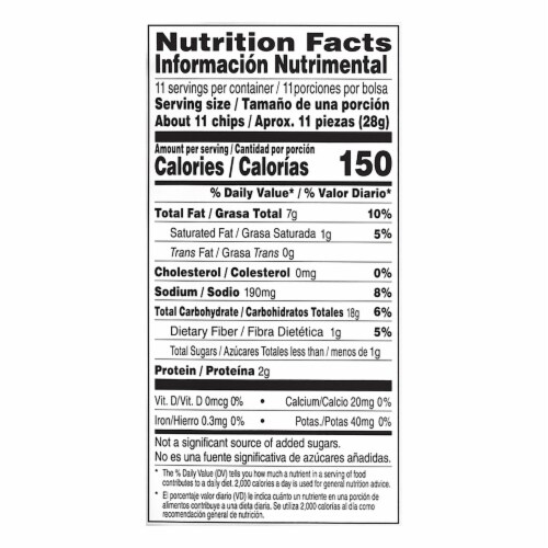 Tostitos® Salsa Verde Flavored Tortilla Chips Perspective: top