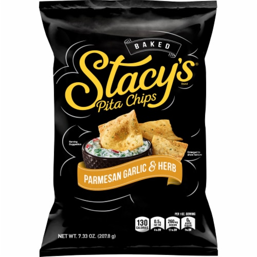 Stacy's® Parmesan Garlic & Herb Flavored Baked Pita Chips Snacks Perspective: top