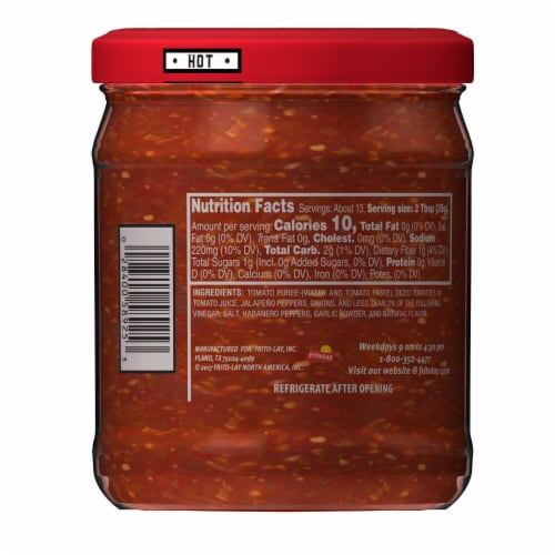 Tostitos Hot Chunky Habanero Salsa Dip Perspective: top