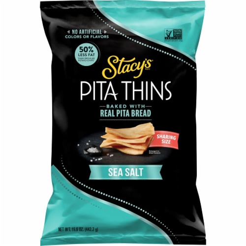 Stacy's® Baked Pita Thins Sea Salt Snack Chips Perspective: top