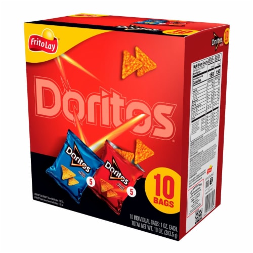 Doritos® Nacho Cheese and Cool Ranch Flavored Tortilla Chips Variety Pack Perspective: top