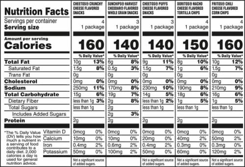 Frito-Lay® Cheesy Mix Chips Variety Pack Perspective: top