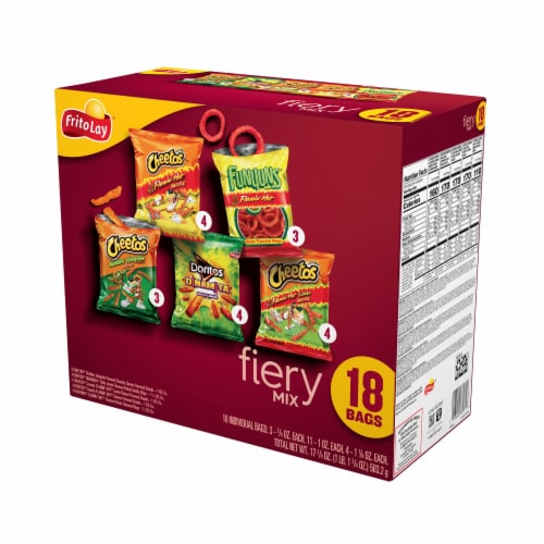 Frito-Lay® Fiery Mix Chips Variety Pack Perspective: top