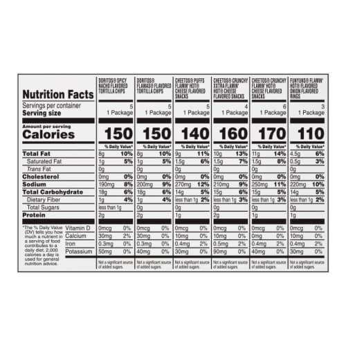 Frito Lay® Fiery Mix Variety Pack Perspective: top