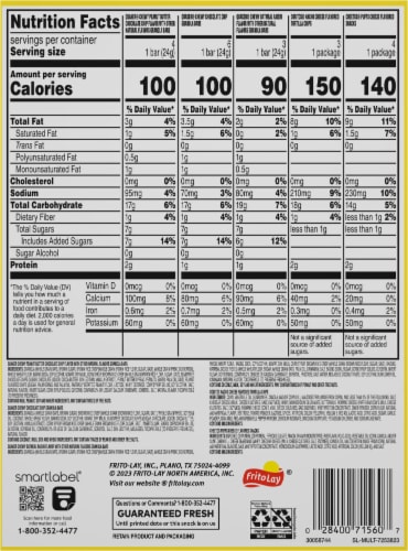 Frito Lay® Chips and Quaker® Chewy Granola Bars Variety Pack Perspective: top