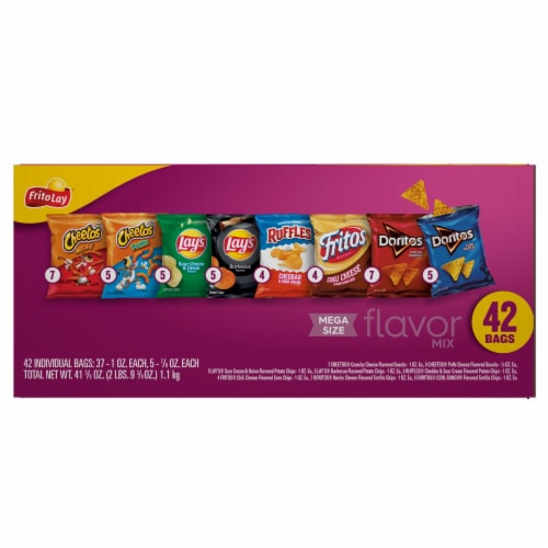 Frito Lay® Mega Size Flavor Mix Chips Variety Pack Perspective: top