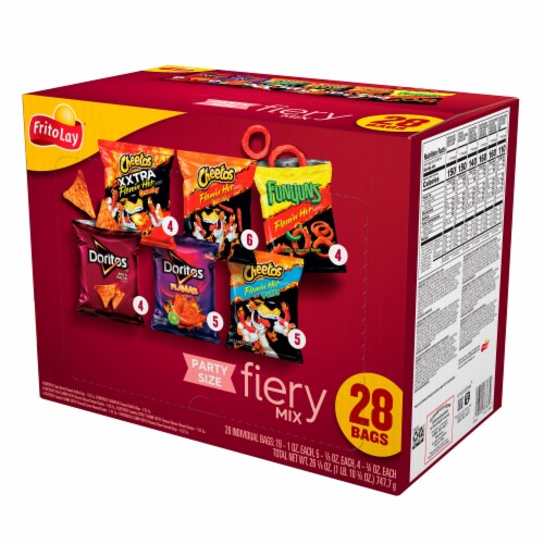 Frito-Lay® Fiery Mix Chips Variety Pack Perspective: top