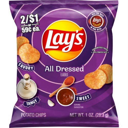 Lay's® All Dressed Flavor Potato Chips Perspective: top