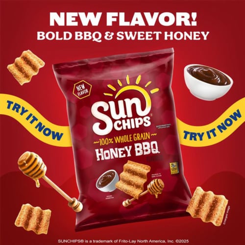 SunChips® Honey BBQ Whole Grain Chips Perspective: top