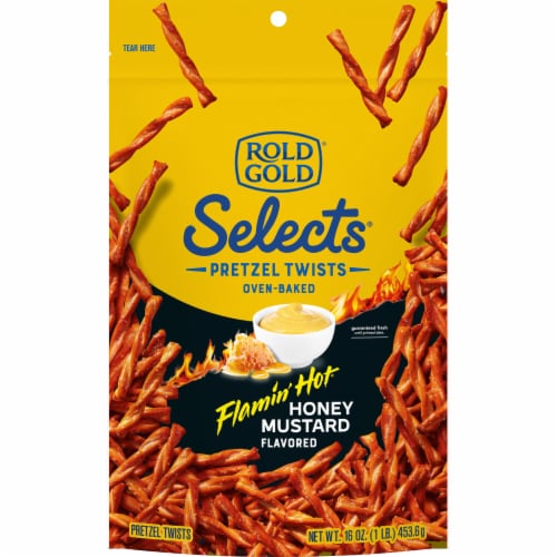 Rold Gold® Selects® Pretzel Twists Oven Baked Flamin' Hot® Honey Mustard Flavored Perspective: top