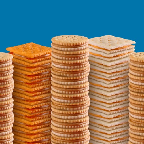 Munchies Sandwich Crackers, Ruffles Cheddar & Sour Cream, Perspective: top