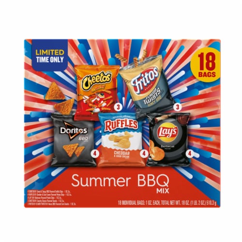 Frito Lay® Summer BBQ Mix Chips Variety Pack Perspective: top