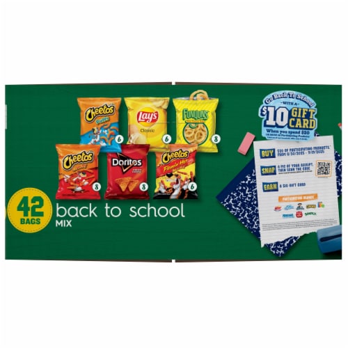 Frito Lay Back to School Mix Chips Variety Pack Perspective: top
