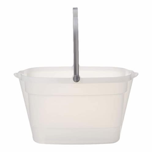 Casabella 4 Gallon Storage Bucket Caddy Bin - White Perspective: top