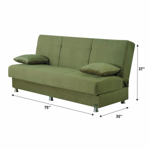 Microfiber convertible store sofa