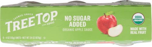 Tree Top® Organic No Sugar Added Applesauce Cup Perspective: top