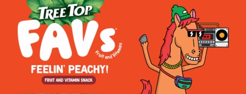 Tree Top® Favs® Feelin' Peachy! Fruit and Vitamin Pouches Perspective: top