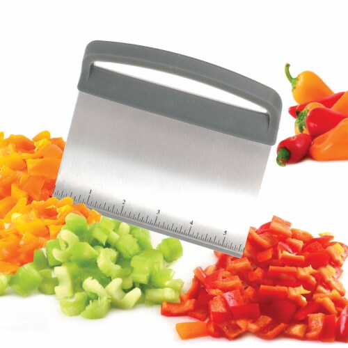 Norpro Nested Chopper and Scraper Set, Set of 3 Utensils, Red and Gray Perspective: top