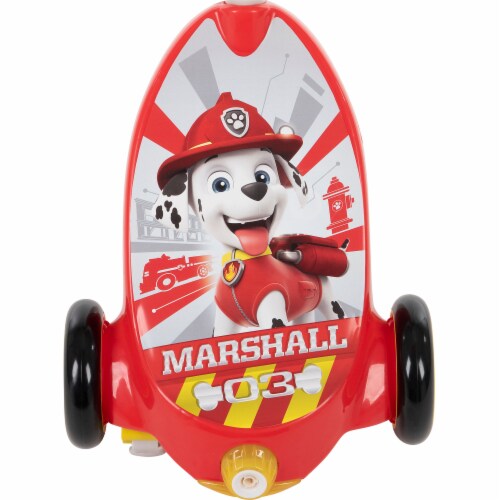 Huffy Paw Patrol Marshall 6 Volt 3 Wheel Bubble Scooter - Red Perspective: top