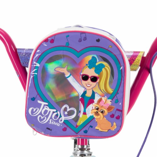 Huffy JoJo Siwa Kid's Bike - Aqua/Pink Perspective: top