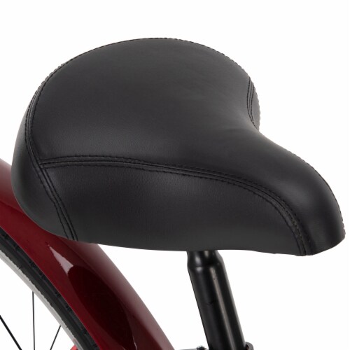 Huffy Casoria Lightweight Aluminum Men's Comfort Bike - Maroon Perspective: top
