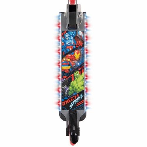 Huffy Marvel The Avengers Electro-Light 3 Wheeled Scooter - Black Perspective: top