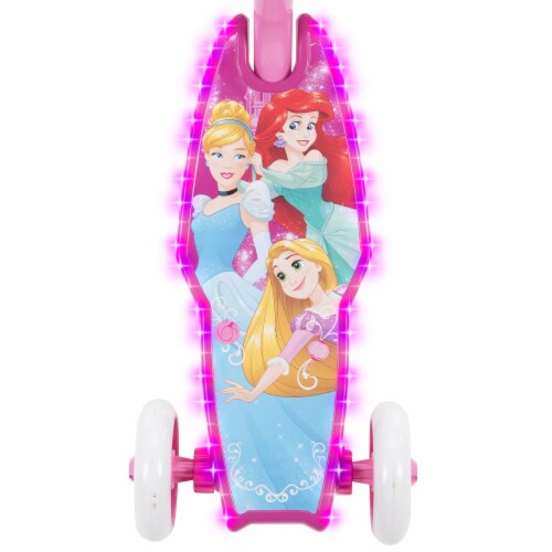 Huffy® Pink Disney Princess Electrolight 3-Wheel Scooter Perspective: top