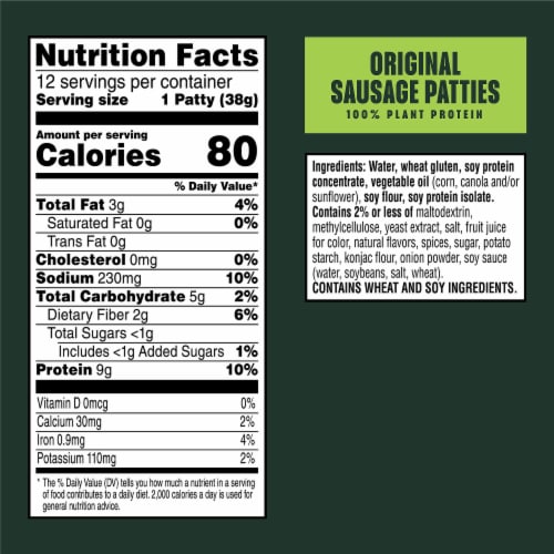MorningStar Farms Veggie Breakfast Original Meatless Sausage Patties Value Pack Perspective: top