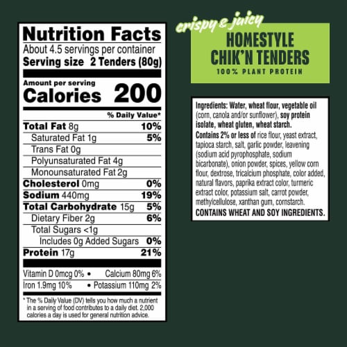 MorningStar Farms Incogmeato Original Meatless Chicken Tenders Perspective: top