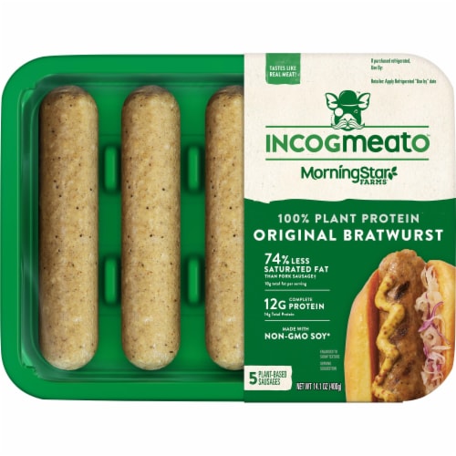 MorningStar Farms® Incogmeato Original Vegan Bratwurst Perspective: top