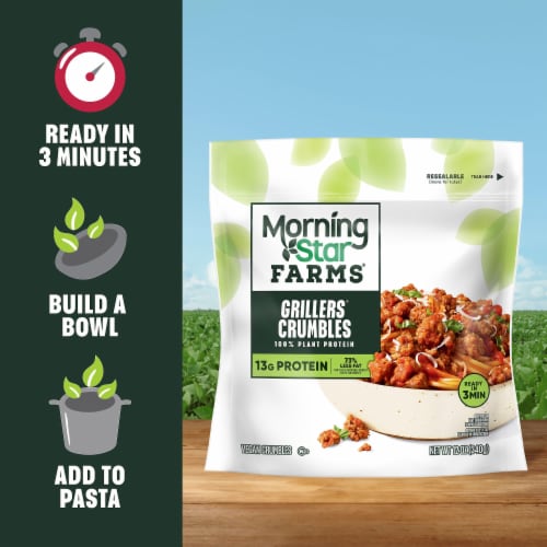 MorningStar Farms Meal Starters Grillers Veggie Crumbles Perspective: top