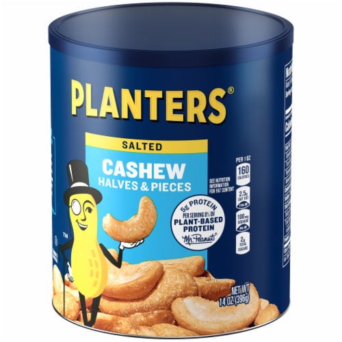 Planters® Salted Cashew Halves & Pieces Perspective: top