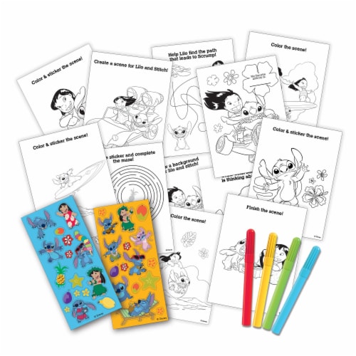 Disney Stitch™ Stow & Go Activity Kit Perspective: top