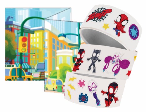 Tra Toys Spidy Character Sticker Scene Set Perspective: top