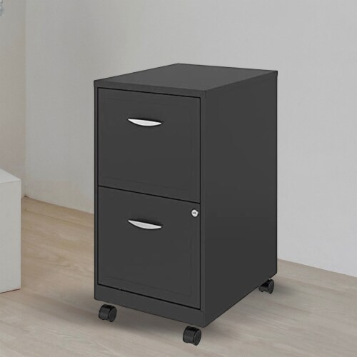 Space Solutions 18 Inch Wide 2 Drawer Mobile Organizer Office