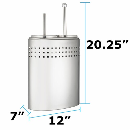 Toilet Brush and Plunger Set Toilet Plunger Toilet Brush Combo Chrome Perspective: top