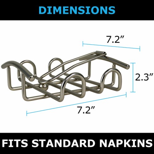 Blue Donuts Satin Nickel Napkin Holder Perspective: top