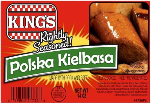 King Cotton® Rightly Seasoned! Polska Kielbasa Smoked Sausage Perspective: top
