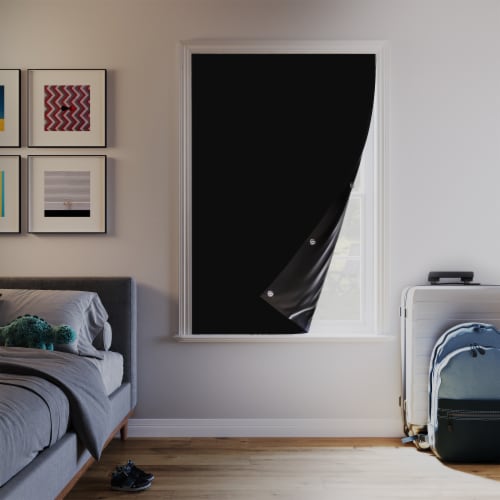 Sun Zero Lights Out® Curtain - Black Perspective: top