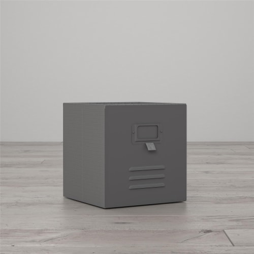 Nova 3 Pack Multipurpose Metal Locker Storage Bins Graphite Gray
