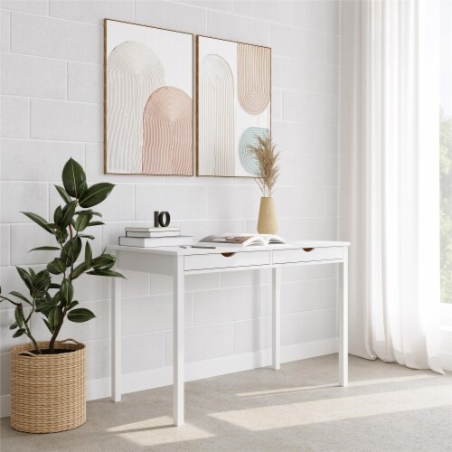 White discount desk slim