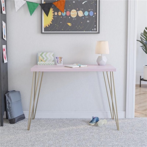 Ameriwood Home Owen Retro Writing Desk with Metal Hairpin Legs