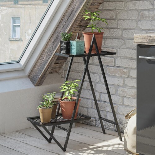 Wallflower Plant Stand, Black Perspective: top