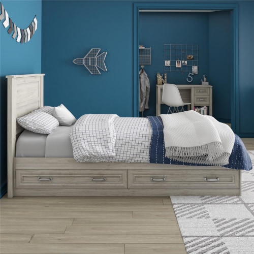 Magnolia oak white shop twin headboard